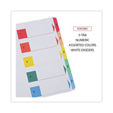 Universal® Deluxe Table of Contents Dividers for Printers, 5-Tab, 1 to 5; Table Of Contents, 11 x 8.5, White, 6 Sets (UNV24800) Pack of 6 Sets