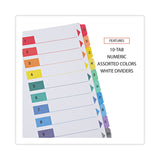Universal® Deluxe Table of Contents Dividers for Printers, 10-Tab, 1 to 10; Table Of Contents, 11 x 8.5, White, 6 Sets (UNV24804) Pack of 6 Sets