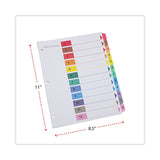Universal® Deluxe Table of Contents Dividers for Printers, 12-Tab, 1 to 12; Table Of Contents, 11 x 8.5, White, 6 Sets (UNV24806) Pack of 6 Sets