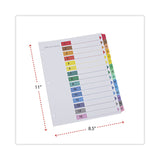 Universal® Deluxe Table of Contents Dividers for Printers, 15-Tab, 1 to 15; Table Of Contents, 11 x 8.5, White, 6 Sets (UNV24808) Pack of 6 Sets