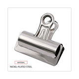Universal® Bulldog Clips, Jumbo, Nickel, 12/Pack (UNV31266) Pack of 12