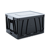 Universal® Collapsible Crate, Letter/Legal Files, 17.25" x 14.25" x 10.5", Black/Gray, 2/Pack (UNV40010) Pack of 2