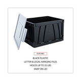 Universal® Collapsible Crate, Letter/Legal Files, 17.25" x 14.25" x 10.5", Black/Gray, 2/Pack (UNV40010) Pack of 2