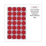 Universal® Self-Adhesive Removable Color-Coding Labels, 0.75" dia, Red, 28/Sheet, 36 Sheets/Pack (UNV40103) Pack of 1008