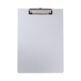 Universal® Aluminum Clipboard with Low Profile Clip, 0.5" Clip Capacity, Holds 8.5 x 11 Sheets, Aluminum (UNV40301) Each