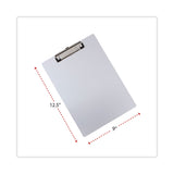 Universal® Aluminum Clipboard with Low Profile Clip, 0.5" Clip Capacity, Holds 8.5 x 11 Sheets, Aluminum (UNV40301) Each