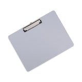 Universal® Plastic Brushed Aluminum Clipboard, Landscape Orientation, 0.5" Clip Capacity, Holds 11 x 8.5 Sheets, Silver (UNV40302) Each