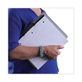 Universal® Plastic Brushed Aluminum Clipboard, Landscape Orientation, 0.5" Clip Capacity, Holds 11 x 8.5 Sheets, Silver (UNV40302) Each