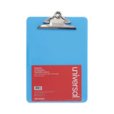 Universal® Plastic Clipboard with High Capacity Clip, 1.25" Clip Capacity, Holds 8.5 x 11 Sheets, Translucent Blue (UNV40307) Each