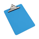 Universal® Plastic Clipboard with High Capacity Clip, 1.25" Clip Capacity, Holds 8.5 x 11 Sheets, Translucent Blue (UNV40307) Each