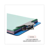 Universal® Plastic Clipboard with High Capacity Clip, 1.25" Clip Capacity, Holds 8.5 x 11 Sheets, Translucent Blue (UNV40307) Each