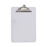 Universal® Plastic Clipboard with High Capacity Clip, 1.25" Clip Capacity, Holds 8.5 x 11 Sheets, Clear (UNV40308) Each