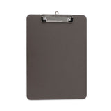 Universal® Plastic Clipboard with Low Profile Clip, 0.5" Clip Capacity, Holds 8.5 x 11 Sheets, Translucent Black (UNV40311) Each