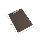 Universal® Plastic Clipboard with Low Profile Clip, 0.5" Clip Capacity, Holds 8.5 x 11 Sheets, Translucent Black (UNV40311) Each
