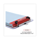 Universal® Plastic Clipboard with Low Profile Clip, 0.5" Clip Capacity, Holds 5 x 8 Sheets, Clear (UNV40312) Each