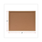 Universal® Cork Board with Oak Style Frame, 24 x 18, Tan Surface (UNV43602) Each
