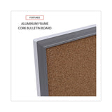 Universal® Cork Bulletin Board, 36 x 24, Tan Surface, Aluminum Frame (UNV43613) Each