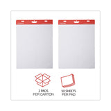 Universal® Renewable Resource Sugarcane Based Easel Pads, Unruled, 27 x 34, White, 50 Sheets, 2/Carton (UNV45600) Pack of 2 Pads