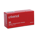 Universal® Bevel Block Erasers, For Pencil Marks, Slanted-Edge Rectangular Block, Large, Pink, 20/Pack (UNV55120) Pack of 20