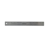 Universal® Stainless Steel Ruler with Cork Back and Hanging Hole, Standard/Metric, 12" Long (UNV59023) Each
