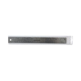 Universal® Stainless Steel Ruler with Cork Back and Hanging Hole, Standard/Metric, 12" Long (UNV59023) Each