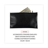 Universal® Zippered Wallets/Cases, Leatherette PU, 11 x 6, Black, 2/Pack (UNV69021) Pack of 2