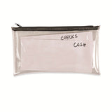 Universal® Zippered Wallets/Cases, Leatherette PU, 11 x 6, Clear/Black, 2/Pack (UNV69026) Pack of 2