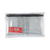 Universal® Zippered Wallets/Cases, Leatherette PU, 11 x 6, Clear/Black, 2/Pack (UNV69026) Pack of 2