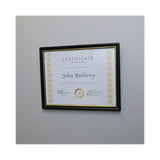Universal® All Purpose Document Frame, 8.5 x 11 Insert, Black/Gold, 3/Pack (UNV76849) Pack of 3