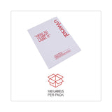 Universal® White Labels, Inkjet/Laser Printers, 5.5 x 8.5, White, 2/Sheet, 100 Sheets/Pack (UNV80206) Pack of 200