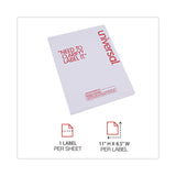 Universal® Copier Mailing Labels, Copiers, 8.5 x 11, White, 100/Box (UNV90108) Pack of 100