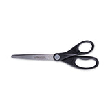 Universal® Stainless Steel Office Scissors, Pointed Tip, 7" Long, 3" Cut Length, Black Straight Handle (UNV92008) Each