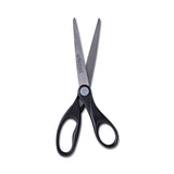 Universal® Stainless Steel Office Scissors, Pointed Tip, 7" Long, 3" Cut Length, Black Straight Handle (UNV92008) Each