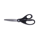 Universal® Stainless Steel Office Scissors, 8" Long, 3.75" Cut Length, Black Straight Handle (UNV92009) Each