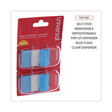 Universal® Page Flags, Blue, 50 Flags/Dispenser, 2 Dispensers/Pack (UNV99002) Pack of 2