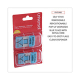 Universal® Deluxe Message Arrow Flags, "Initial Here", Blue, 100/Pack (UNV99009) Pack of 100