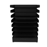 Safco® Steel Horizontal-Tray Desktop Sorter, 8 Sections, Letter Size Files, 12" x 9.5" x 17.75", Black, Ships in 1-3 Business Days (SAF3129BL) Each