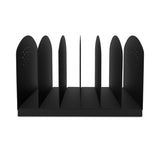 Safco® Steel Vertical-Rack Desktop Sorter, 6 Sections, Letter Size Files, 12.25" x 11.25" x 8", Black, Ships in 1-3 Business Days (SAF3155BL) Each