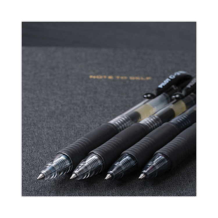Pilot® G2 Premium Gel Pen, Retractable, Bold 1 mm, Black Ink, Smoke/Black Barrel, Dozen (PIL31256)