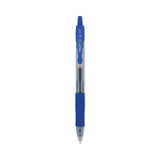 Pilot® G2 Premium Gel Pen, Retractable, Fine 0.7 mm, Blue Ink, Smoke/Blue Barrel, 12/Pack (PIL31021) 1 Dozen
