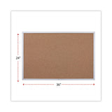 Universal® Cork Bulletin Board, 36 x 24, Tan Surface, Aluminum Frame (UNV43613) Each