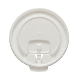 SOLO® Lift Back and Lock Tab Cup Lids for Foam Cups, Fits 8 oz Trophy Cups, White, 100/Pack (SCCDLX8RPK) Pack of 100
