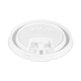 SOLO® Lift Back and Lock Tab Lids for Paper Cups, Fits 8 oz Cups, White, 100/Sleeve, 10 Sleeves/Carton (SCCLB3081) Case of 1000