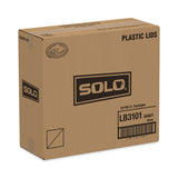 SOLO® Lift Back and Lock Tab Lids for Paper Cups, Fits 10 oz Cups, White, 100/Sleeve, 10 Sleeves/Carton (SCCLB3101) Case of 1000