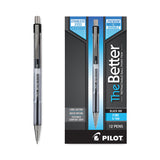 Pilot® Better Ballpoint Pen, Retractable, Fine 0.7 mm, Black Ink, Smoke Barrel, Dozen (PIL30000) 1 Dozen