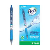 Pilot® B2P Bottle-2-Pen Recycled Ballpoint Pen, Retractable, Medium 1 mm, Blue Ink, Translucent Blue Barrel, Dozen (PIL32801) 1 Dozen