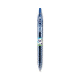 Pilot® B2P Bottle-2-Pen Recycled Gel Pen, Retractable, Fine 0.7 mm, Blue Ink, Translucent Blue Barrel (PIL31601) 1 Dozen