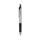 Pilot® Acroball Pro Advanced Ink Hybrid Gel Pen, Retractable, Medium 1 mm, Black Ink, Silver/Black Barrel, Dozen (PIL31910) 1 Dozen