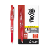 Pilot® FriXion Ball Erasable Gel Pen, Stick, Fine 0.7 mm, Red Ink, Red Barrel, Dozen (PIL31552) Box of 12