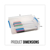 Advantus Super Stacker Large Pencil Box, Plastic, 9 x 5.5 x 2.62, Clear (AVT37539) Each